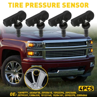 4pcs 13598771 Equipment Tire Pressure Monitoring Sensor TPMS For Buick Chevy GMC