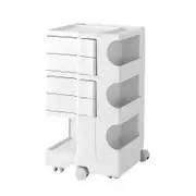 Artiss Storage Trolley Cart Bedside Table 5 Tier White