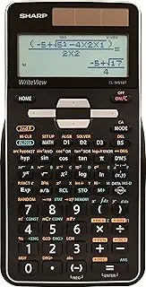 [Sharp] EL-W516TBSL 16-Digit Advanced Scientific Calculator with WriteView 4 Line Display, Battery and Solar Hybrid Powered LCD Display, Black & White, Black and Silver, Model Number: ELW516TBSL