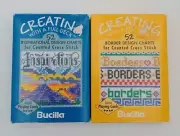 Lot of 2- Bucilla Counted Cross Stitch Inspirations/Border PATTERN Playing Cards