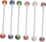 [Yardenfun] Rings Set 6pcs Acrylic Tragus Jewelry Helix Earring Jewelry Safe Comfortable for Long Wearing for Women Wedding Anniversary