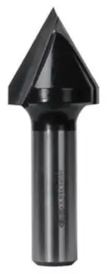 Carbitool 60-DEGREE VEE GROOVE TCT ROUTER BIT 1″ Diameter, 1/2″ Shank 2-Flute