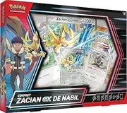 Pokémon TCG: Nabil Zacian-ex Box (3 Glossy Promo Cards, 1 Large Glossy Card and 4 Boosters)