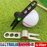 Golf Divot Repair Tool and Groove Cleaner Set for Alloy Clubs - Black/Silver