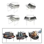 Portable BBQ Grill Outdoor Fire Pit Folding Wood Burning Camping Grill Charcoal