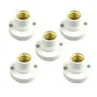 5pcs/Kit White E14 Light Bulb Socket Adapter Screw Base