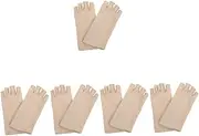[QWDSGFWS] 5 Pairs Women's Thin Gloves Half Gloves Half Finger Gloves Sun Protective Gloves Sunblock Fingerless Gloves Blocking Gloves Hiking Gloves Cloth Thin Section Fitness Fishing/1431
