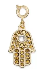 Inc International Concepts Gold-Tone Crystal Hamsa Charm