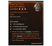 Diablo 4 S8 Protecting Exceptional Armor 3GA Macabre Legendary Chest Equipment