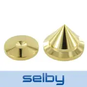 22mm Speaker Equipment Isolation Cone Spike Gold Plated with Height Adjustment