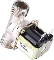 Hyuduo DC12V G1/2 NC Brass Electric Solenoid Valve Threads Sensitive Switching Normally Closed Water Inlet Valve for Water Control Systems