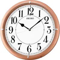 在飛比找momo購物網優惠-【SEIKO 精工】指針式時尚時鐘 掛鐘-粉框(QXA637
