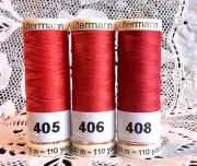 3 NEW different red colors GUTERMANN 100% polyester thread 110 yard spools