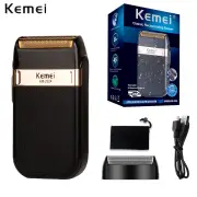 Kemei-Classic Rechargeable Electric Shaver for Men Versatile Grooming Tool with Twin Blade Safety Features Compact Desig