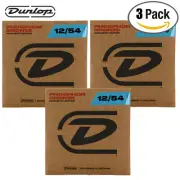 3-PACK Dunlop DAP1254 Phosphor Bronze Acoustic Guitar Strings Light 12-54