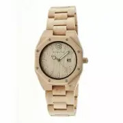NEW Earth EW1901 Men's Medullary Ray Watch Wood Dial Band Eco Friendly BEIGE