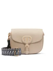 Large Dior Bobby Bag in Nude Grained Calfskin