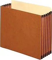 Globe-Weis/Pendaflex Redrope File Cabinet Pockets, 5.25 Inch Expansion, Letter Size, 10 Pockets Per Box, Brown (FC1534G)