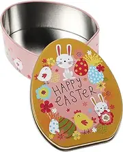 JOINPAYA Easter Tinplate Candy Boxes: Easter storage case Cartoon Tinplate Shaped Box Bunny Rabbit Eggs Decor for Spring Party Supplies