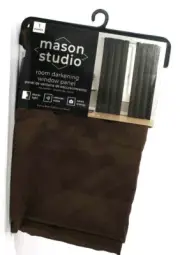 VCNY Home Mason Studio Room Darkening Window Panel 54" X 84 Melrose Brown