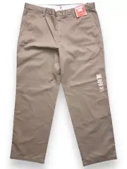 Dockers Pants Mens 38x32 Brown Khaki Straight Classic Fit Trousers Slacks Adult