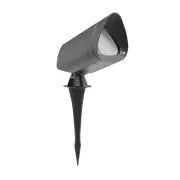 Kam Outdoor Garden Spike Light with Hood - 12V MR16 - Dark Grey
