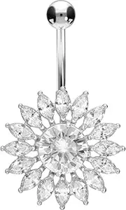 [PIERCINGLINE] surgical steel belly button piercing SUN - belly button ring surgical steel, gold, silver, rosegold piercing