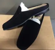 ANN TAYLOR LOFT Stephanie Black Slip On Nubuck Leather Slipper Shoe size 5 1/2 M