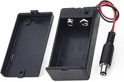 BRIGHTFUFU 2pcs Male Plug Battery Case with Cover Holder for Batteries Lightweight Design with Off Slide Switch Durable Spring Clip for Easy Use Random Color