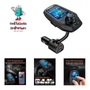 Upgrade Your Ride: Bluetooth FM Transmitter with 1.8" Color Display and Dual USB