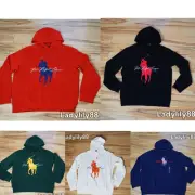 NWT Polo Ralph Lauren Pullover Big Pony Graphic Drawstring Hoodie