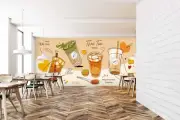3D Bubble Tea A1136 Pearl Tea Milk Tea Shop Wallpaper Wall Murals Self-adhesive