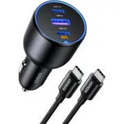 UGREEN 130W 3-Ports Car Charger - With 100W Cable 1m - 2x USB-C & USB-A - USB-C1 [UG-55511]