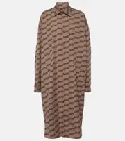 [Balenciaga] Balenciaga Cocoon cotton midi dress AU 8 beige