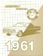 1961 Chevrolet Assembly Manual Book Rebuild Instructions Illustrations Drawings