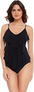 [MagicSuit] Women's Magic Solids Rita Tiered Tankini Top