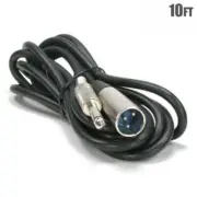 10FT XLR 3-Pin Male to 6.35mm 1/4" Mono Male Mic Microphone Audio Cable 28AWG