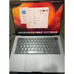 蘋果原廠公司保固內 14吋筆電 MacBook Pro m2 2023年 高規 16G/1TB 灰 A2779