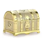 Hipiwe Vintage Metal Jewelry Box Treasure Trinket Chest,Smal Ring Earrings Ne...