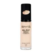 BYS 30ml All Day Wear SPF20 Liquid Foundation Makeup Buildable Coverage Ivory