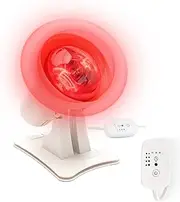 WRQIOO Red Light Lamp 150 Watt, Red Light Lamp Heat Lamp Adjustable Time and Temperature, Adjustable Angle Infrared Lamp for Relaxing Warmth, Loosening & General Wellbeing