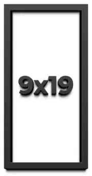 9x19 Shadow Box Frame Black | 2 Inches Deep Real Wood Contemporary Shadowbox Dis
