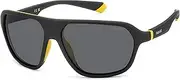 [Polaroid] Men's PLD 2152/S Sunglasses, Matte Black Yellow, 59 mm