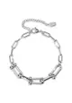 BULLION GOLD Lovelock U Link Chain Bracelet White Gold