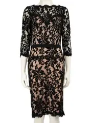 Black Lace Overlay Dress