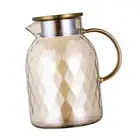 Tea Pitcher, Airtight Lid, Comfortable Handle, Easy to Clean Glass Pitcher,