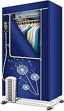 1500W Foldable Electric Clothes Dryer, 2/3 Layer Electric Heated Clothes Airer Dryer Rack, Small Household Dryer with Dustproof Cloth Curtain, Energy-Efficient, OneColor (Color : 3-tier/66in)