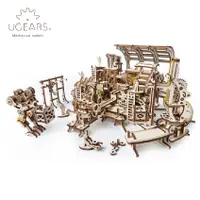 在飛比找蝦皮購物優惠-UGEARS｜機械小鎮-機器人工廠【木百貨】自我推進模型｜木