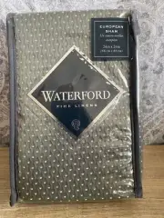 New Waterford Fine Linens Garner European Sham 26 x 26 Sage and Silver