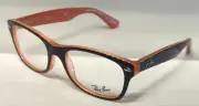 RAY BAN JUNIOR 0RY 1528 3762 ORANGE TRASP ON TOP BLUE EYEGLASSES